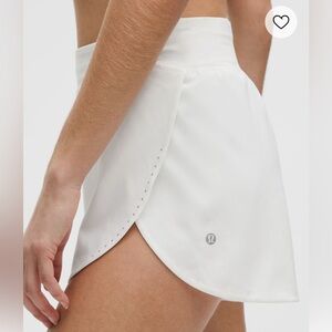 Lululemon White Fast and Free Shorts